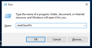 Windows10の[送信]メニューにカスタムアイテムを追加する