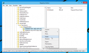 Видаліть останні файли та папки, які часто зустрічаються з дому в Windows 10 TP