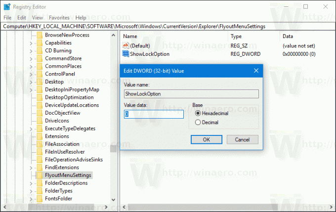 Windows 10 atspējojiet bloķēšanas komandu reģistrā