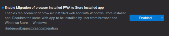 Edge PWA Mitigation To The Store -sovellukseen