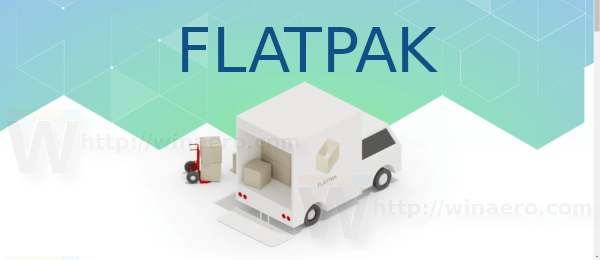 Flatpak logotipo reklamjuostė