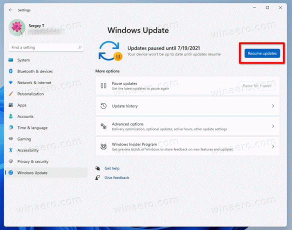 „Windows 11“ atnaujinimų atnaujinimas