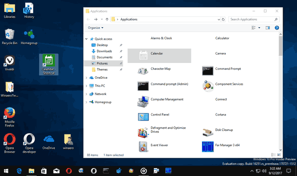 Pintasan Windows 10 Untuk Aplikasi Toko Dibuat