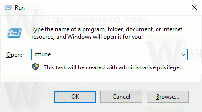 „Windows 10“ paleiskite „Cleartype Text Tuner“.