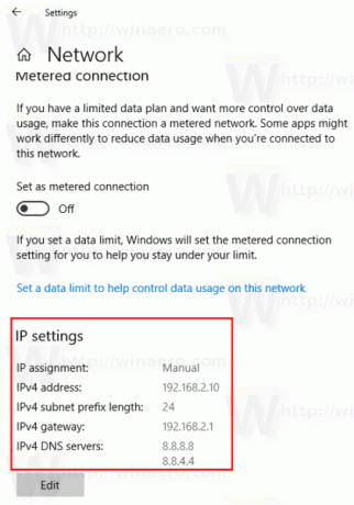 Windows10設定アプリ静的IP6