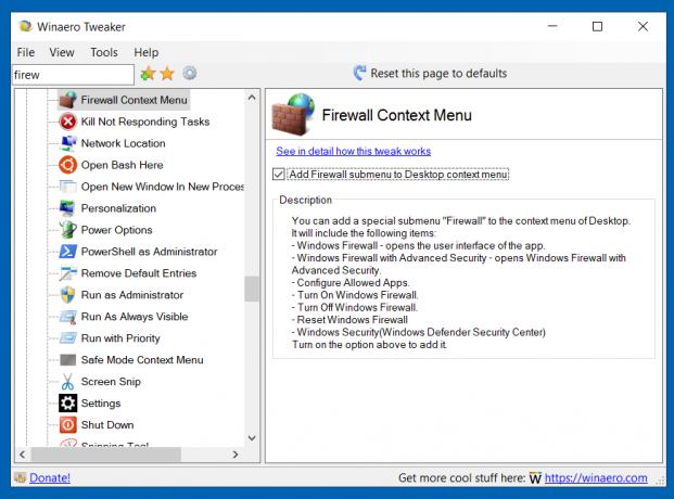 Windows Firewall Context Menu Tweaker 12