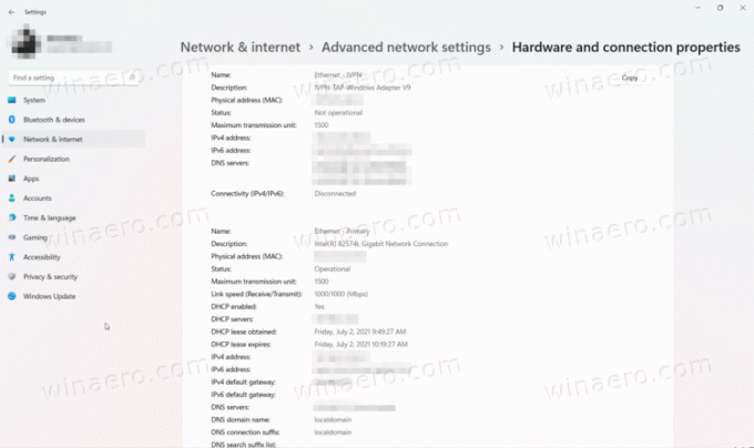 Netwerkstatus en verbindingseigenschappen in Windows 11