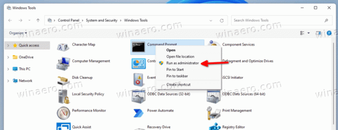 Kör förhöjd kommandotolk från Windows-verktyg