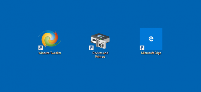 Sukurkite įrenginių ir spausdintuvų nuorodą „Windows 10“.