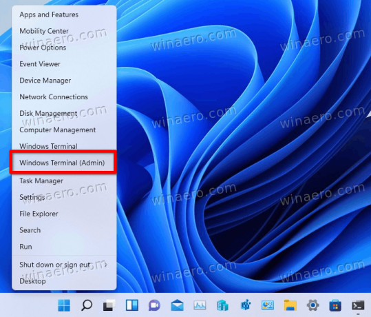 Apri Terminale come amministratore in Windows 11 