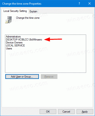 Windows 10 Permite utilizatorului schimbarea securității fusului orar