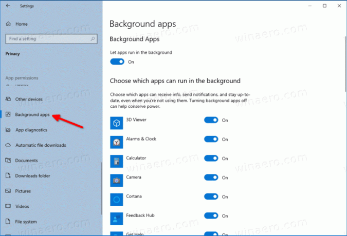 Windows 10 Ayarları Gizlilik Arka Planı Uygulamaları
