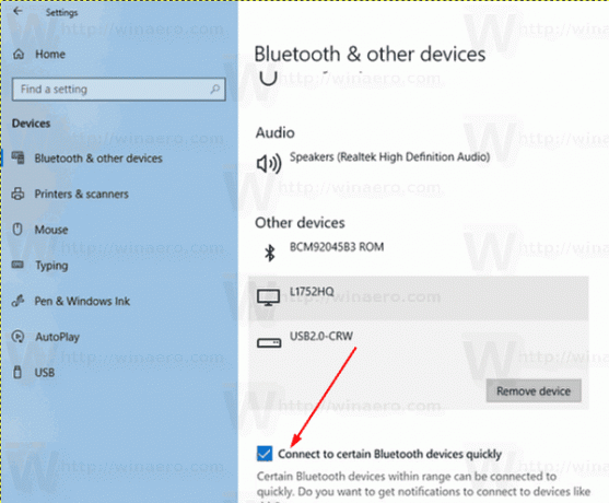 Windows10でBluetoothとの合理化されたペアリングを無効にする