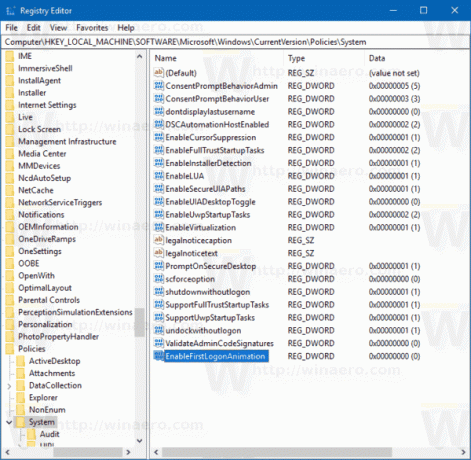 Windows10サインインアニメーショングループポリシーを無効にする微調整2