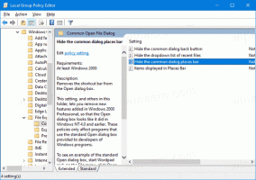Promjena stavki trake mjesta u dijaloškom okviru za datoteke u sustavu Windows 10