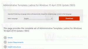 תבניות ניהול עבור Windows 10 גרסה 1803