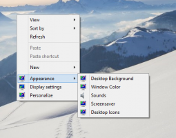 Dodaj klasyczne menu personalizacji w Windows 10 build 10074