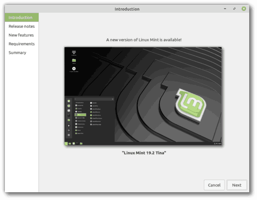 Oppgrader til Linux Mint 192 Gui