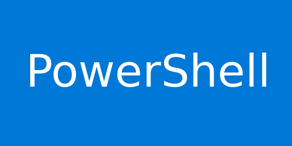 PowerShell logotipa reklāmkarogs