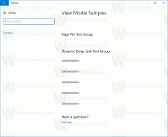 Įgalinkite „Samples Page“ puslapį „Windows 10“ nustatymuose
