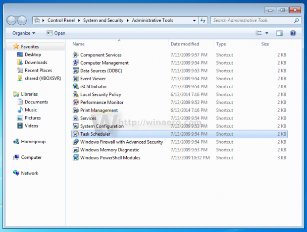 Windows7管理ツール