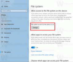 Deshabilitar el acceso de la aplicación al sistema de archivos en Windows 10