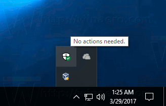 Windows Defender biztonsági központ ikonja