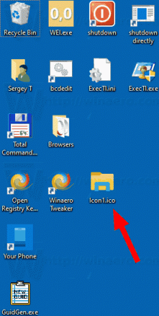 Windows 10 izvilktā ikona