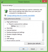 Kako otvoriti napredne postavke plana napajanja izravno u sustavu Windows 8.1