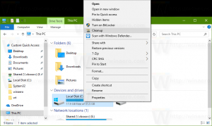הוסף תפריט ההקשר של Cleanup Drive ב-Windows 10