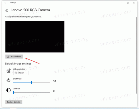A kamera hibaelhárítása Windows 10 rendszerben