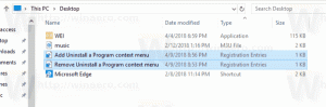 Ajouter Désinstaller un menu contextuel en cascade de programme dans Windows 10