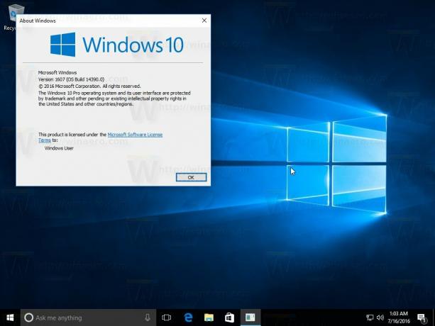 Windows 10 compilação 14390 rtm