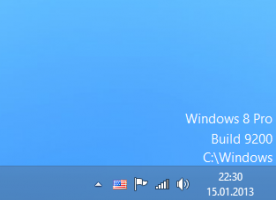 Nov način prikaza različice sistema Windows na namizju