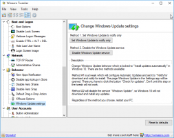 Winaero Tweaker 0.3.2 vydán opět s novými funkcemi