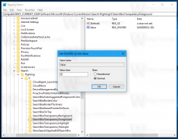 Promijenite transparentnost teksta okvira za pretraživanje Cortane u sustavu Windows 10