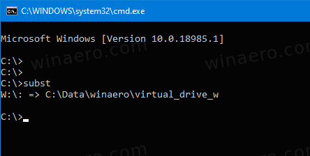 Discos virtuais substitutos do Windows 10 disponíveis