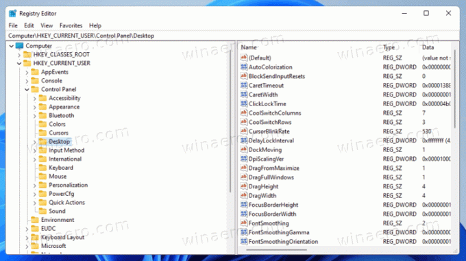 Aplikácia Editor registrov systému Windows 11