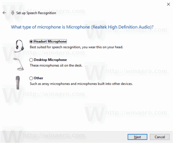 Windows 10 kõnetuvastuse lubamine 2. samm