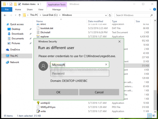 Windows 10 se pokreće kao drugačiji korisnički dijalog