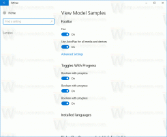 Aktifkan Halaman Sampel di Pengaturan di Windows 10