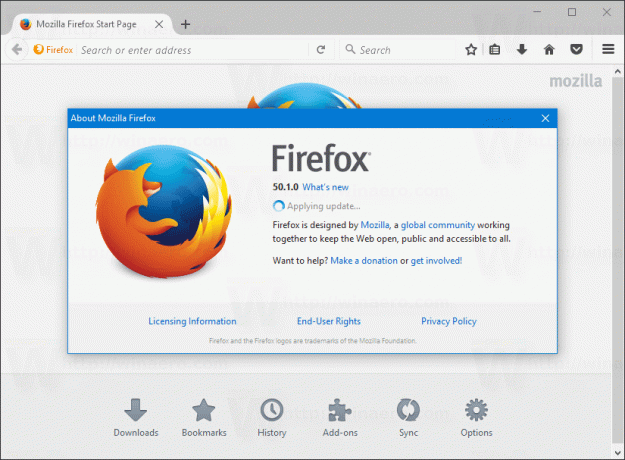 Aktualizacja aplikacji Firefox