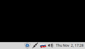 الأعلام في مؤشر لوحة المفاتيح MATE Ru
