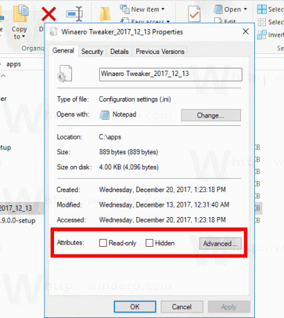 Finestra di dialogo Proprietà file Windows 10