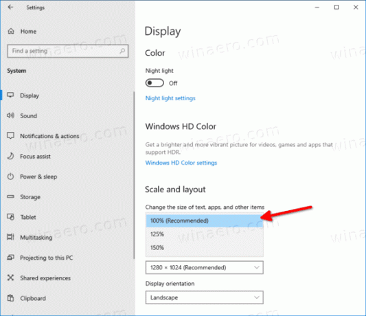 DPI Ölçeklendirme Düzeyini Değiştir Windows 10