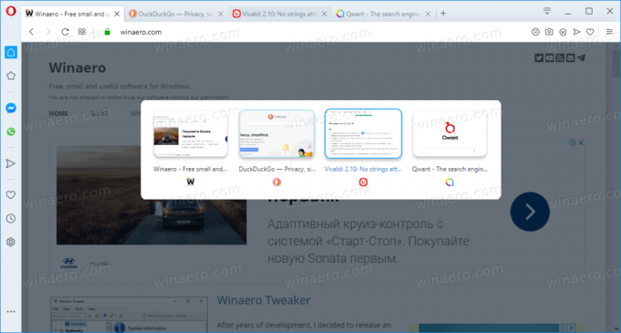 Opera New Tab Switcher