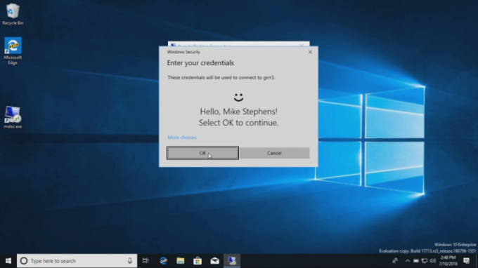 Mstsc Windows Hello 17713