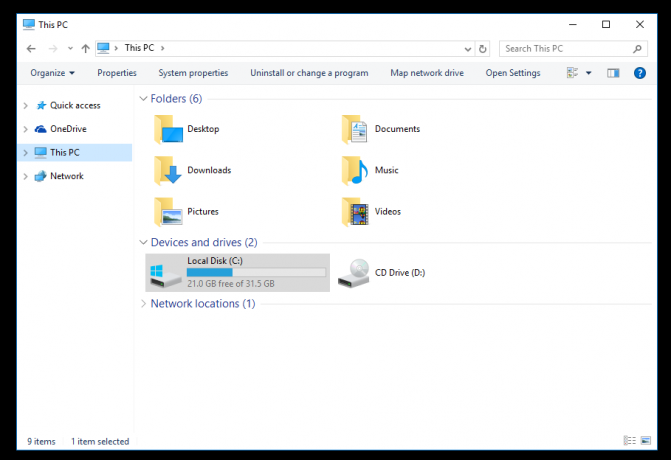 Explorateur Windows 10 sans ruban