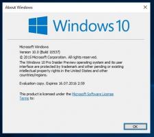 Windows 10 build 10537 on vuotanut ja ladattavissa