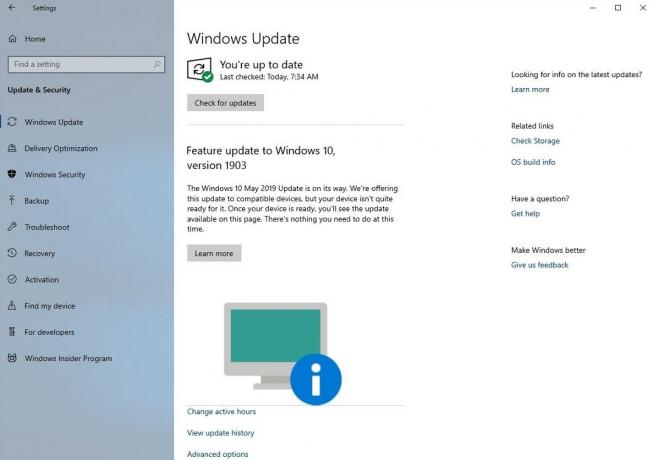 Windows 10 גרסה 1903 1
